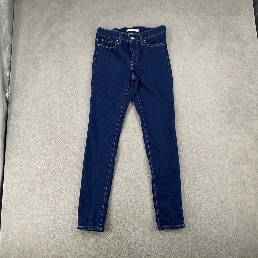 Levis 311 Shaping Skinny Jeans Dark Indigo Blue Denim‎ Womens 26 Mid Rise 5796